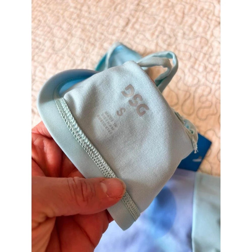 DSG Girls Size Small High Neck Bikini Set Deep Sea